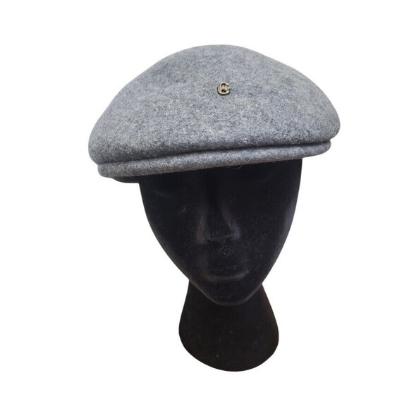 Conte of Florence Hat Gray Flat Cabbie Peaky Blinder Newsboy Felted Wool Medium - Picture 2 of 12